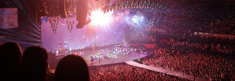 concert, audience, lights